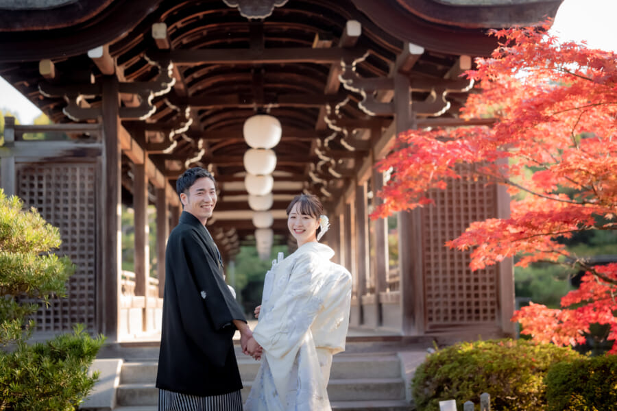 紅葉で秋めく平安神宮神苑